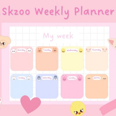 Stray kids skzoo weekly planner - digital printable pdf. Ilovestraykids