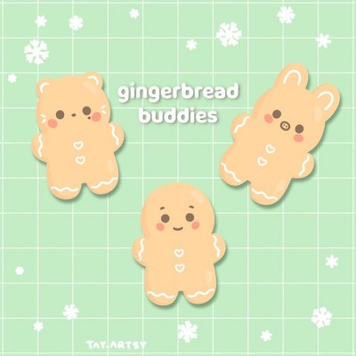 Gingerbread Buddy Charms TayArtsyCo